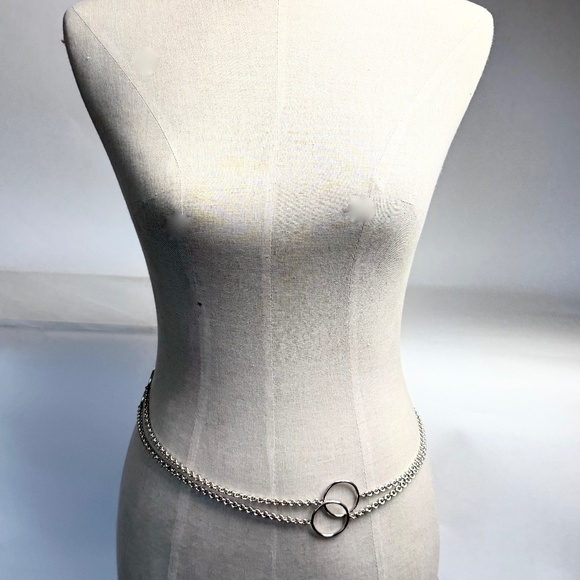 1970\'s Chain Belt Kalibre Super Long O Ring Necklace main image 7
